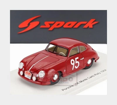 1:43 SPARK Porsche 356 #95 Rally Montecarlo 1954 Schild Bjornestad S6134 Model - Image 1 of 2