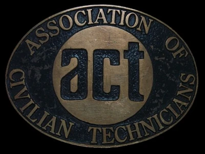 TE13113 VINTAGE AÑOS 70 **ASOCIACIÓN DE TÉCNICOS CIVILES** HEBILLA BRONCE MACIZO Foto 1 de 2