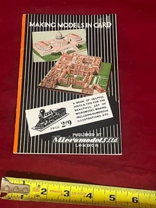 NOS MICROMODELS HOW TO INSTRUCTION BOOK- " MAKING MODELS IN CARDS " 32pgs. - Picture 1 of 3