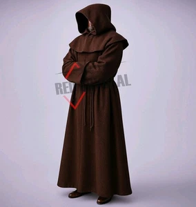 Monks Robe With Hood - Monk With Hood Up Windlass Monk's Robe Mahroon Monk'sRobe - Picture 1 of 7