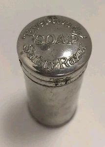 Vintage Barber 3,25" EVER-READY Rasierhobel Seife Metall Tube & Deckel - leer - Bild 1 von 9