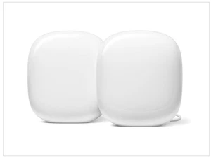 NEU Google Nest WiFi Pro 6E Wi-Fi 6E Tri-Band 7000 sqft Mesh WiFi 6E - 2er Pack - Bild 1 von 13
