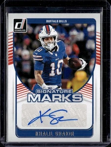 2024 Panini Donruss Khalil Shakir Signature Marks Auto Buffalo Bills (50K) - Picture 1 of 2