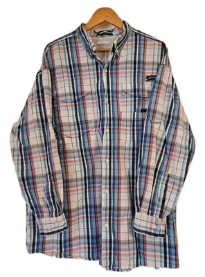 Camisa de pesca Columbia ventilada PFG Super Bonehead omni-sombra a cuadros para hombre XL Foto 1 de 4