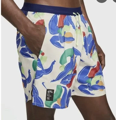 Nike A.I.R. Kelly Anna Flex Stride Men’s L Dri-FIT Running Shorts Blue Abstract - Image 1 of 4