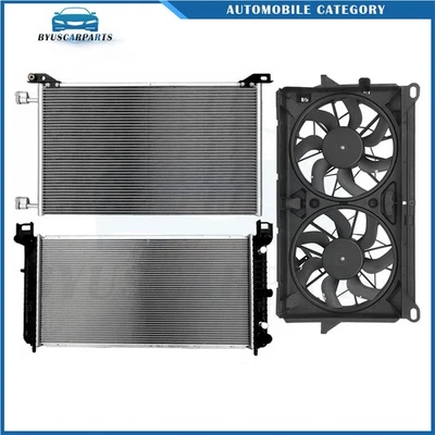 For 2005-2013 Chevrolet Silverado 1500 Radiator Condenser Cooling Fan Kit - Image 1 of 4
