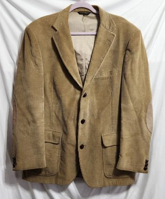 VTG ORVIS Corduroy Blazer  44R Elbow Patch Beige Made In USA See Pictures READ - Image 1 of 4