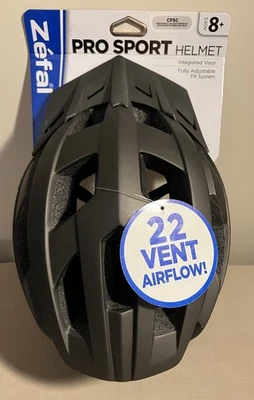 NUEVO Casco de Bicicleta Zefal Pro Sport Juvenil (Edades 8+) - 22 Ventilación, Ajuste Ajustable Foto 1 de 4