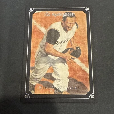 2007 UD Masterpieces - Bill Mazeroski #4 Black Linen Frame /99 - Image 1 of 4