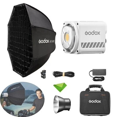 Godox ML60II Bi 70W Video Light Bi-Color 2800-6500K Godox Mount Lights +Softbox - Image 1 of 4