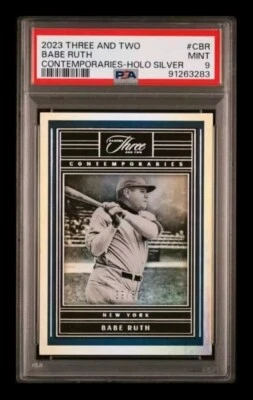 Holograma Panini Three and Two Babe Ruth Contemporaries 2023 plateado #/50🔥 PSA-COMO NUEVO🔥 Foto 1 de 3