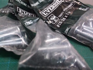 lot of 5 bags #10-24 x 1 in. Phillips Flat Head Zinc Plated Machine Screw 6-Pack - Picture 1 of 2