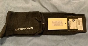 Emporio Armani calf crew socks, 1 pair, dark grey, size S - Picture 1 of 2