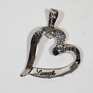 Silver Tone Heart Pendant Rhinestones Pendant Magnetic Red Valentine Gift Pouch - Picture 1 of 13
