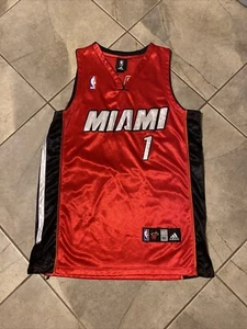 Adidas NBA Authentics Chris Bosh Miami Heat Jersey Mens 50 Red - Picture 1 of 5