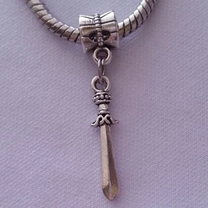 Sword Weapon Pirate Medieval Charm Pendant for European Bracelet / Necklace - Picture 1 of 3