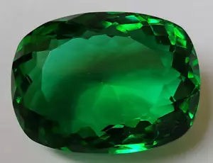 Large Green Emerald Colombian 93.7 Ct. Cushion Cut Loose Gemstone Gift for Women - Picture 1 of 7