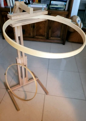 Beechwood Ltd. Adjustable Floor Stand for Embroidery & Quilting, plus Extra Hoop - Image 1 of 4