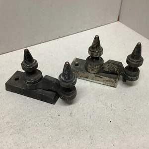 Lot of (2) Vintage Antique Brass Steeple Top Window Latch P237 - Picture 1 of 9