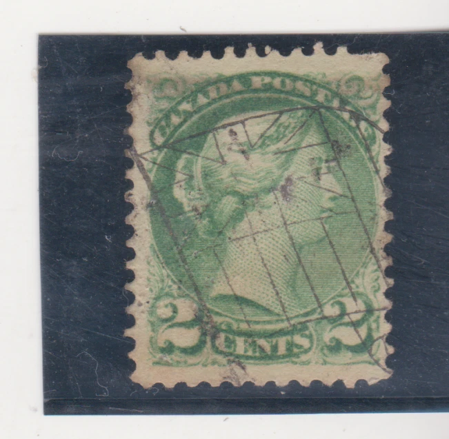 Canada Scott # 36  Flag FANCY SUPERB CANCEL Stamp SON used F-VF - Image 1 of 1