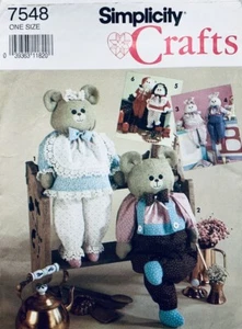 Simplicity Crafts Pattern 7548 - 61cm Stuffed Animals, Dolls & Clothing UNCUT - Picture 1 of 3