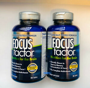 FOCUS Factor Nutrition for the Brain Dietary Supplement 180 Tablets (Pack of 2)