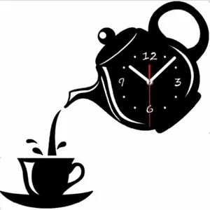 Kreative Diy Acryl Kaffeetasse Teekanne 3D Wanduhr Küchenwand C .jj - Bild 1 von 8