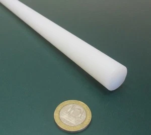 UHMW White Round Rod .750" (3/4") Diameter x 60" Long - Picture 1 of 12