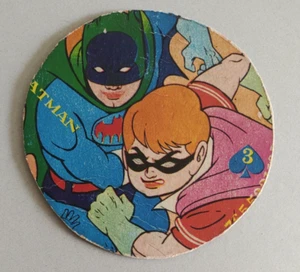 CARTOLINA ROTONDA GRANDE MENKO BATMAN VINTAGE GIAPPONESE - Foto 1 di 3