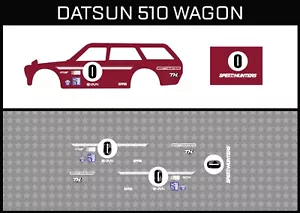 HotWheels(1/64),Datsun Wagon"Bluebird Wagon"Waterslide,PrintedWhiteFirst,Decals - Picture 1 of 5