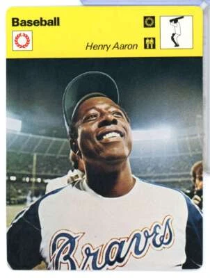 1977 Sportscaster Hank Aaron Atlanta Braves Muito Bom Estado XX2761 - Imagem 1 de 2
