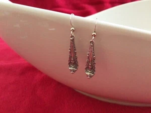 Pendientes de cuchara nupcial Wallace Sir Christopher de plata de ley 1936 - Imagen 1 de 4