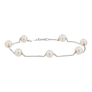Pearl Gold-Stone Bracelet 14K White Gold 2.4g (PZ1004477) - Picture 1 of 9
