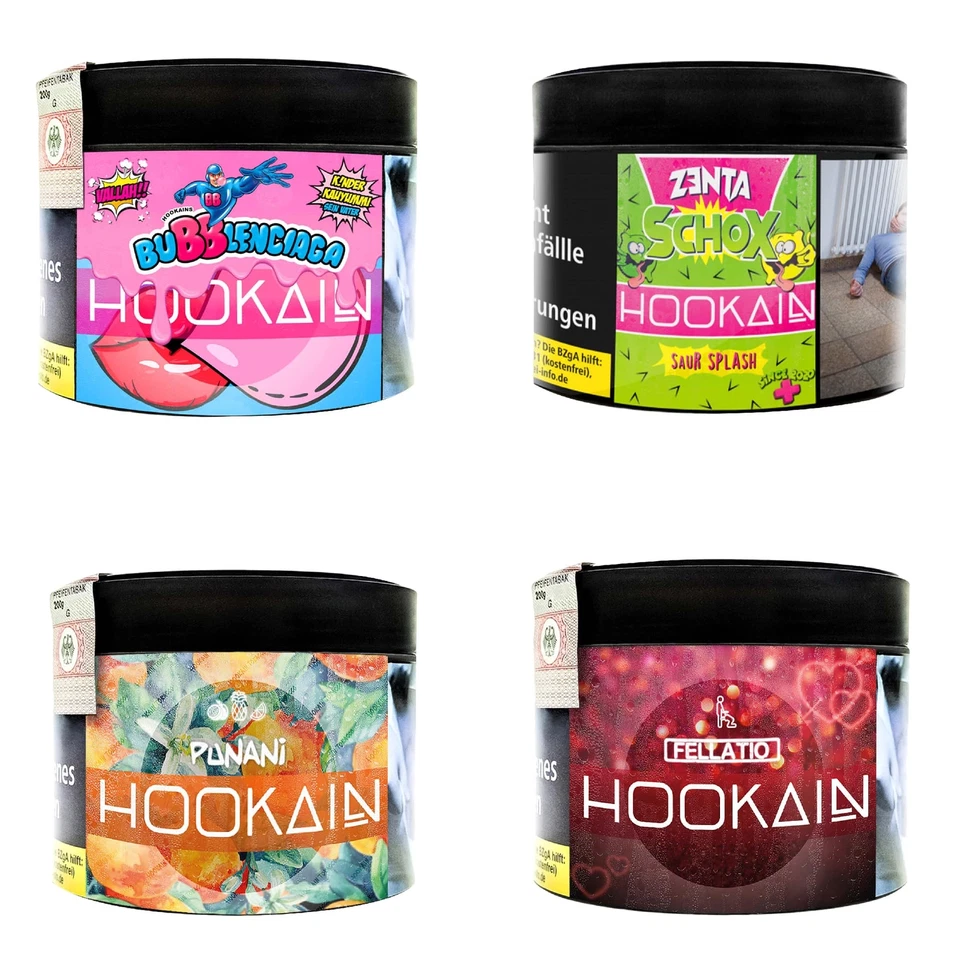 HOOKAIN Shisha Tabak 200g Wasserpfeifentabak Hookah Tobacco Sorten wählbar 200 g - Bild 1 von 1