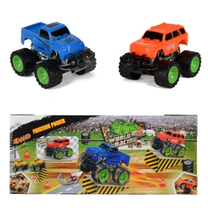 2 Pack Mini Push And Go Friction Powered Truck Toy Car For Kids Christmas Gift - Picture 1 of 7