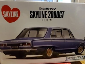 KIT PLÁSTICO NISSAN SKYLINE 2000GT 1971 GC10, 1/24 AOSHIMA, - Imagen 1 de 1