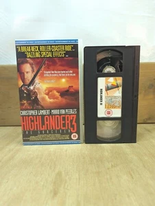 HIGHLANDER 3 - THE SORCERER (VHS Video, 1995) Fantasy Action Adventure Movie - Imagen 1 de 4