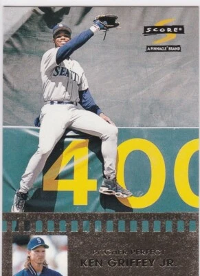 KEN GRIFFEY JR. 1996 Score Pitcher Perfect #14 of 15 Insert Baseball Card M's! - Image 1 of 2