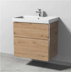 Sanipa 3way Waschtischunterschrank 62,5 Eiche Natur f. Avento Waschtisch 65 - Bild 1 von 1