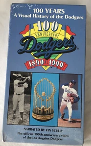 100 Years A Visual History Of The Dodgers SEALED VHS Baseball Vin Scully - Picture 1 of 6