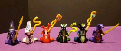 LEGO Ninjago Snake Minifigure Lot Generals FANGTOM ACIDICUS WHITE PYTHOR STAFFS  - Image 1 of 4