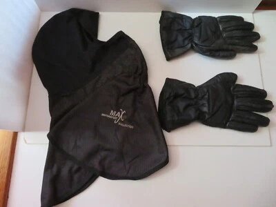 1 Paires de GANT en CUIR MOTO STEEV. Taille 10 + 1 CAGOULE Max Motorsport - Photo 1/3