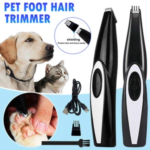 Electric Pet Hair Clipper Dog Cat Feet Paw Shaver Cordless Grooming Trimmer kit - Picture 1 of 22