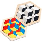 Ability Tangram Math Jigsaw Game Wooden Toys 3D Puzzle Toys Puzzles Board
