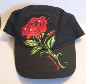 Pink Cookie Long Stem Red Rose Embroidered Women Adjustable Black Ball Cap. - Picture 1 of 7