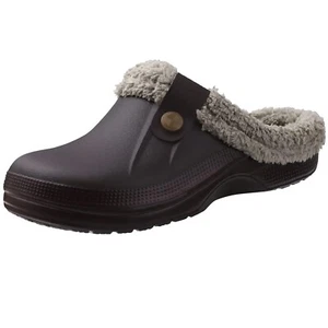 Winter Clog Slippers - Warm Fleece Lined Indoor/Outdoor Slip-On Shoes, Anti-Slip - Picture 1 of 35
