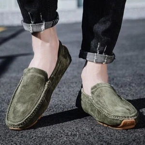 Herren Handgefertigte Halbschuhe bequem atmungsaktiv Freizeitschuhe Slipper Fahrschuhe - Bild 1 von 14