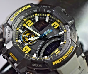 Casio GA1000-8A (5302) Aviator G-Shock SKY COCKPIT Gray Men's Watch NEW BATTERY! - Picture 1 of 8