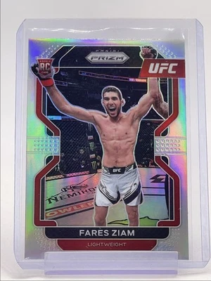 FARES ZIAM 2022 PANINI PRIZM UFC ROOKIE SILVER LIGHTWEIGHT RC Q5686 - Image 1 of 2