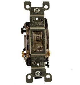 Leviton 15 Amp 120-Volt Toggle LED Illuminated 3-Way Switch Residential Grade - Picture 1 of 18